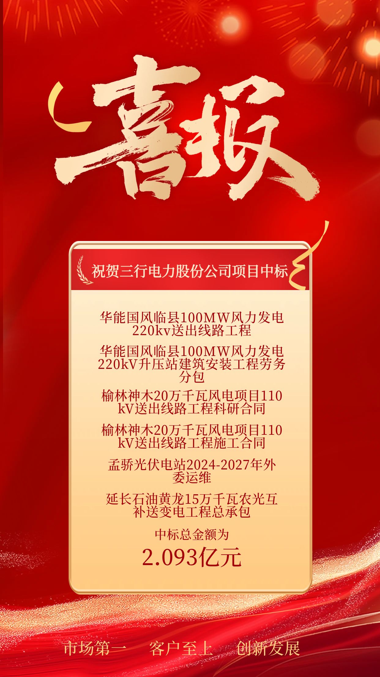 中标！2.093亿元